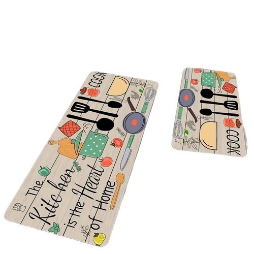 American-style kitchen-specific water-absorbing mat set—dirt-resistant, wear-proof, home-use doormat for entryway and front door decor—dropshipping available