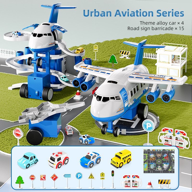 Transfronterizo popular para niños aviones de juguete niño coche de ferrocarril educativo coche de juguete de aleación de ingeniería de fuego grande