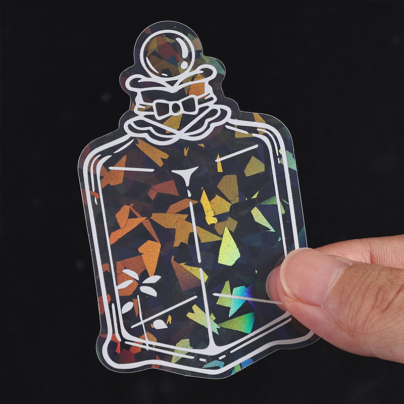Sueño estrella de arena láser botella pegatinas paquete a prueba de agua transfronteriza pegatinas de libro de mascotas pegatinas de almacenamiento de especímenes de plantas y animales pegatinas