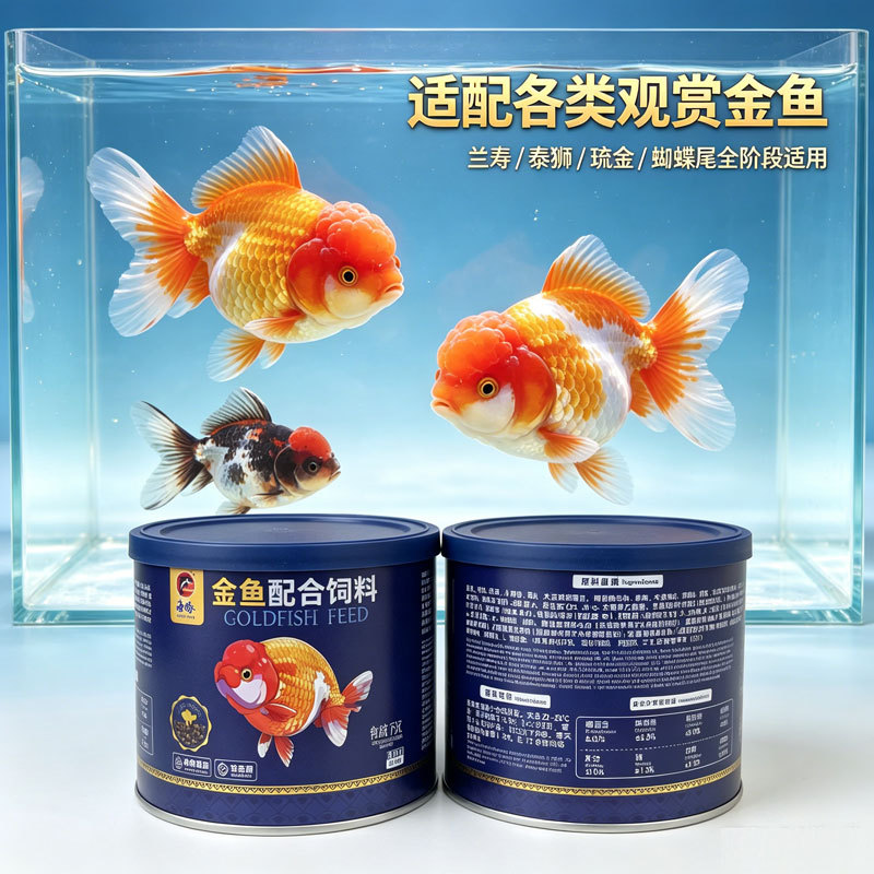 海豚兰寿金鱼饲料泰狮琉金狮子头观赏鱼粮下沉家用通用粮高蛋白粮