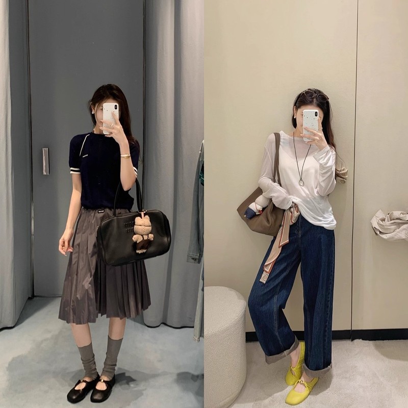 现货秒发~葡萄妈 扭结小金扣时髦苹果头软糯羊皮低跟单鞋女春秋|undefined