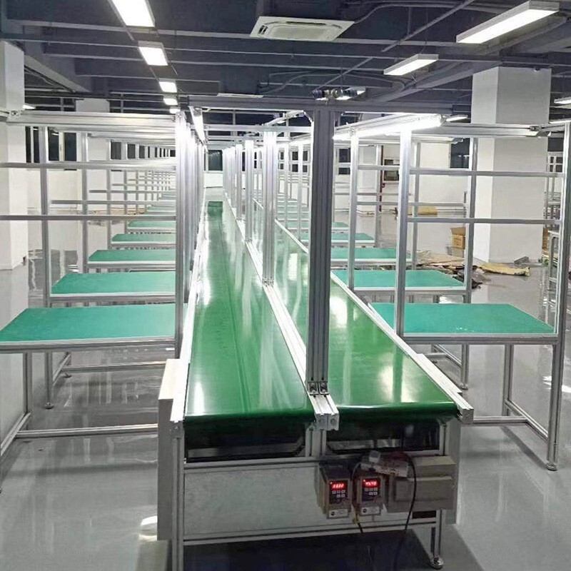 帯電防止ダブルベルト組立ライン両面作業台電子組立コンベヤ梱包生産ラインコンベヤベルト|undefined