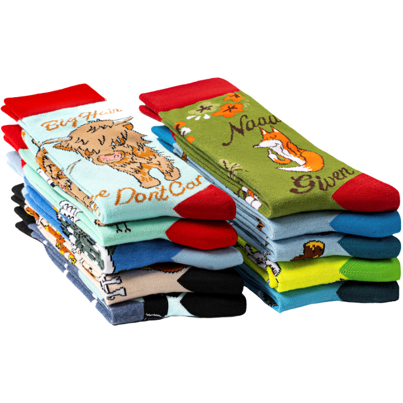 65g Weight Socks Classification Socks Lingerie Type Cotton (more than 50%) Fabric Type A Pair Quantity Casual, Daily Occasion Animal, Color Block Pattern All Seasons Season Unisex Gender Cute Style A Pair Cute Unisex Animal Color Block Cotton (more Than 50%) Crew Socks 9