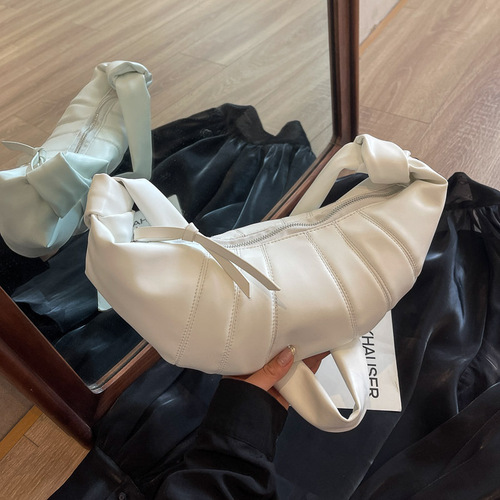 Niche design women's bag single shoulder croissant bag 2024 new croissant bag crossbody bag versatile ins dumpling bag