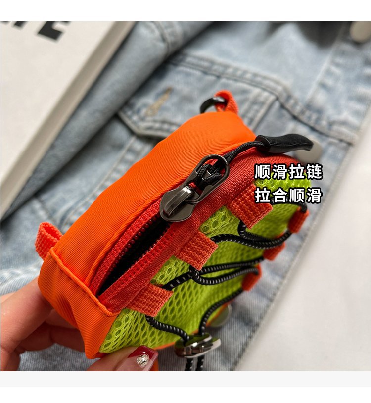 2024新款迷你钱包随身钥匙收纳零钱包女斜尼龙布小包mini