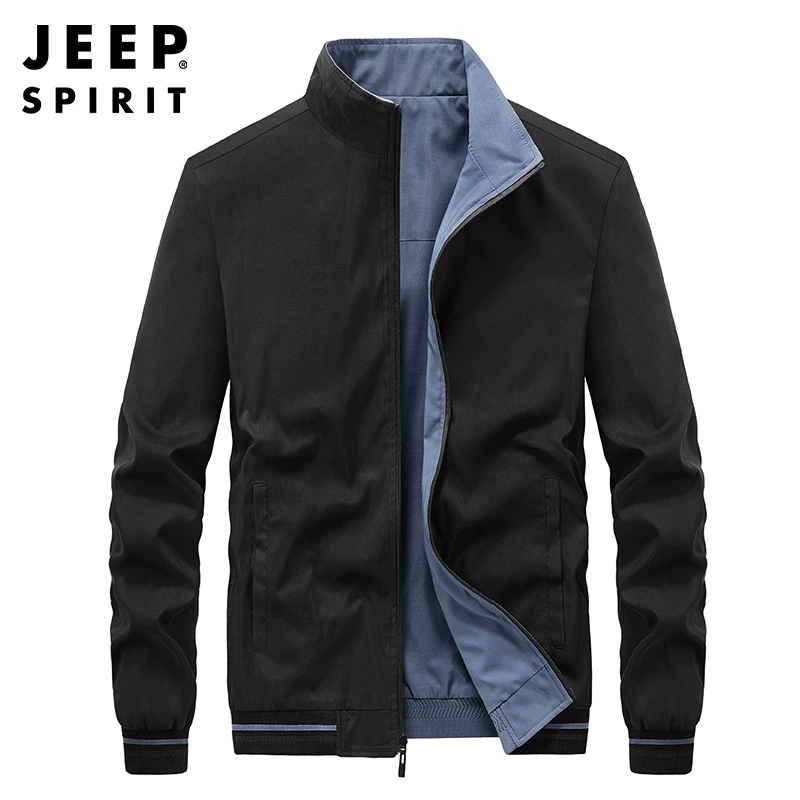 Ветровка (Jeep) эластичная двусторонняя, модный повседневный стиль, размеры M–XXXXL