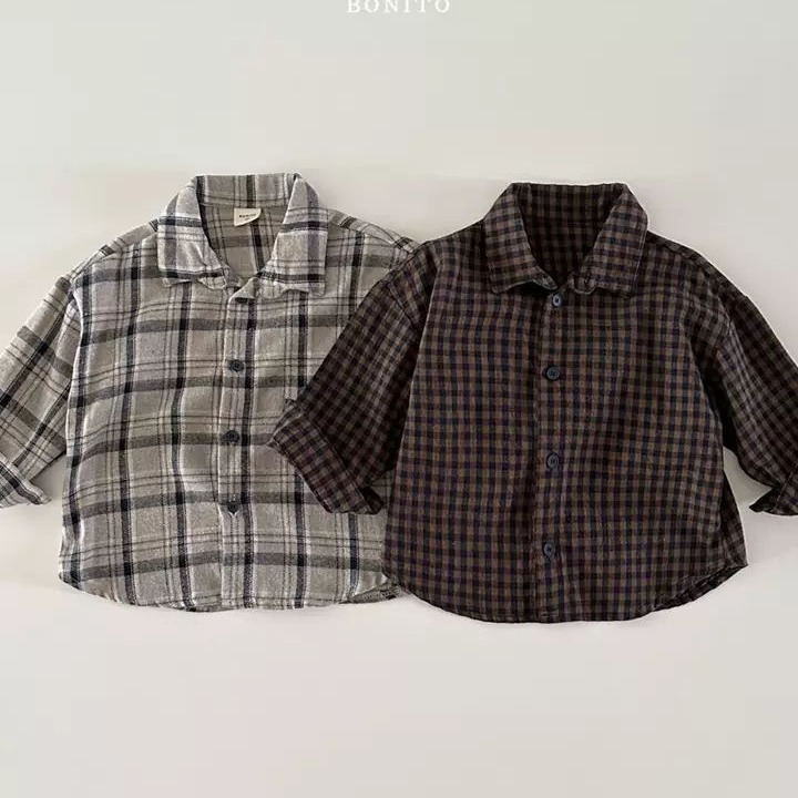 Camisa de primavera para niños estilo coreano ropa para niños Rebeca a cuadros ropa de primavera para bebés camisa de solapa para Bebés Ropa de primavera