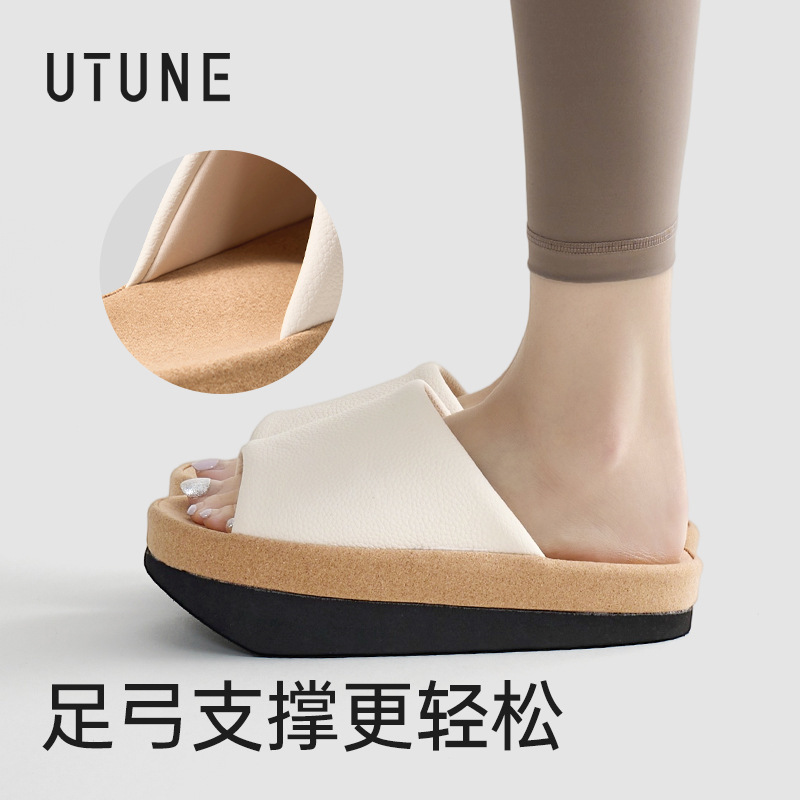 优调冬季负跟鞋女款骨盆前倾改善足弓支撑棉拖鞋保暖前高后底防滑|undefined