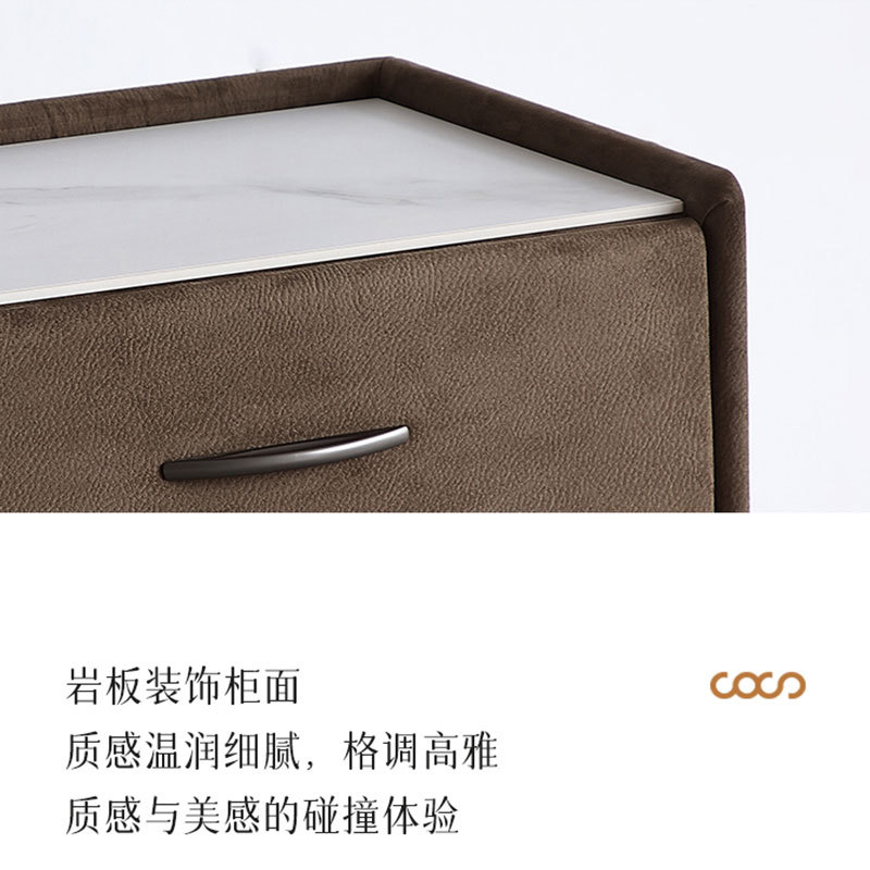 Moderno minimalista mesita de noche pequeño gabinete de almacenamiento dormitorio en casa Italiano minimalista simple gabinete