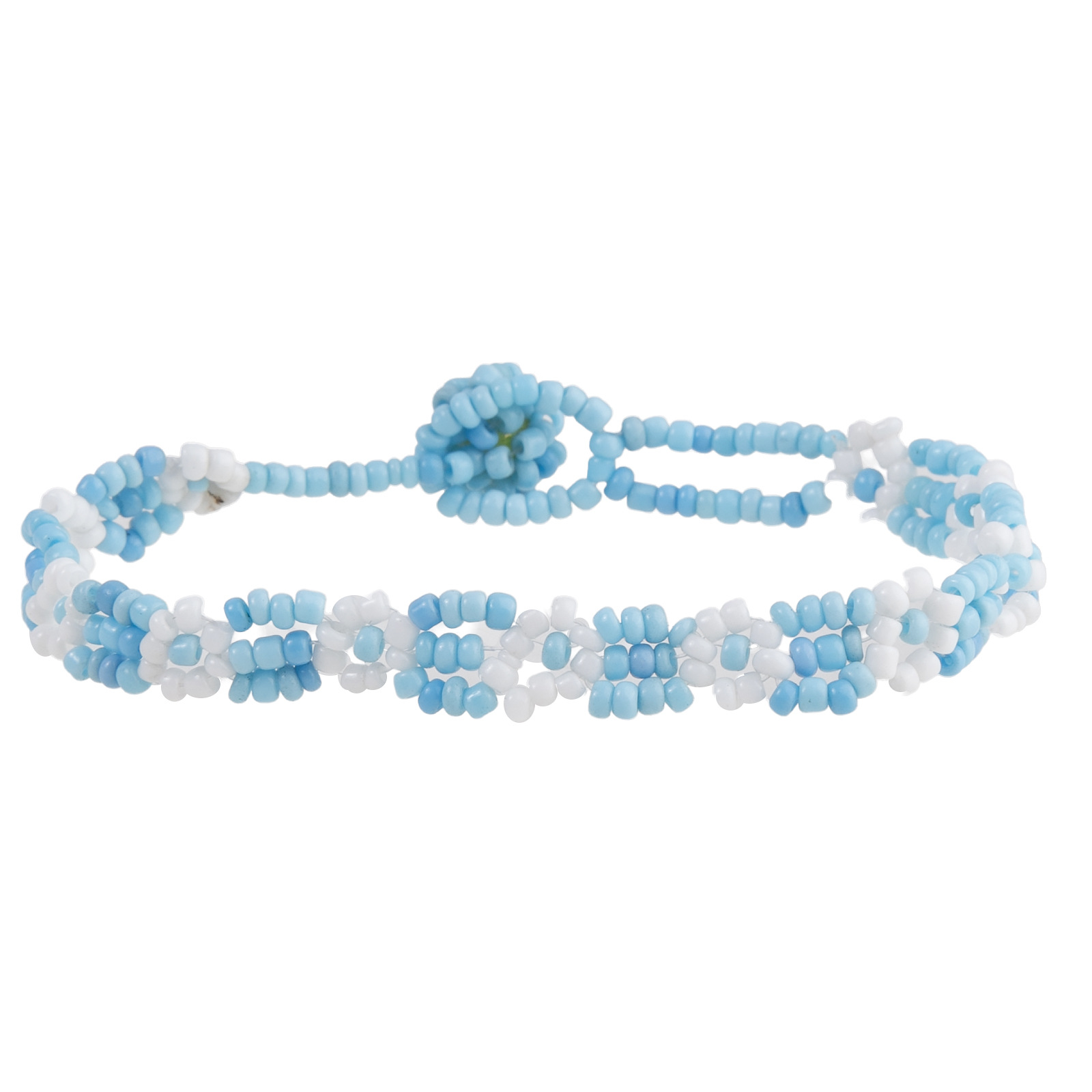 Flower Pattern Cute Flower Seed Bead Beaded Chain Stretch Adjustable Beaded Bracelets Wholesale
