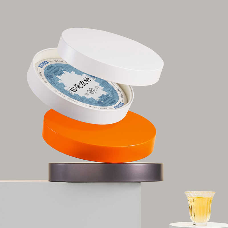 圆形铁盒茶饼包装盒茶叶罐空礼盒马口铁茶饼盒白茶普洱储存罐空白