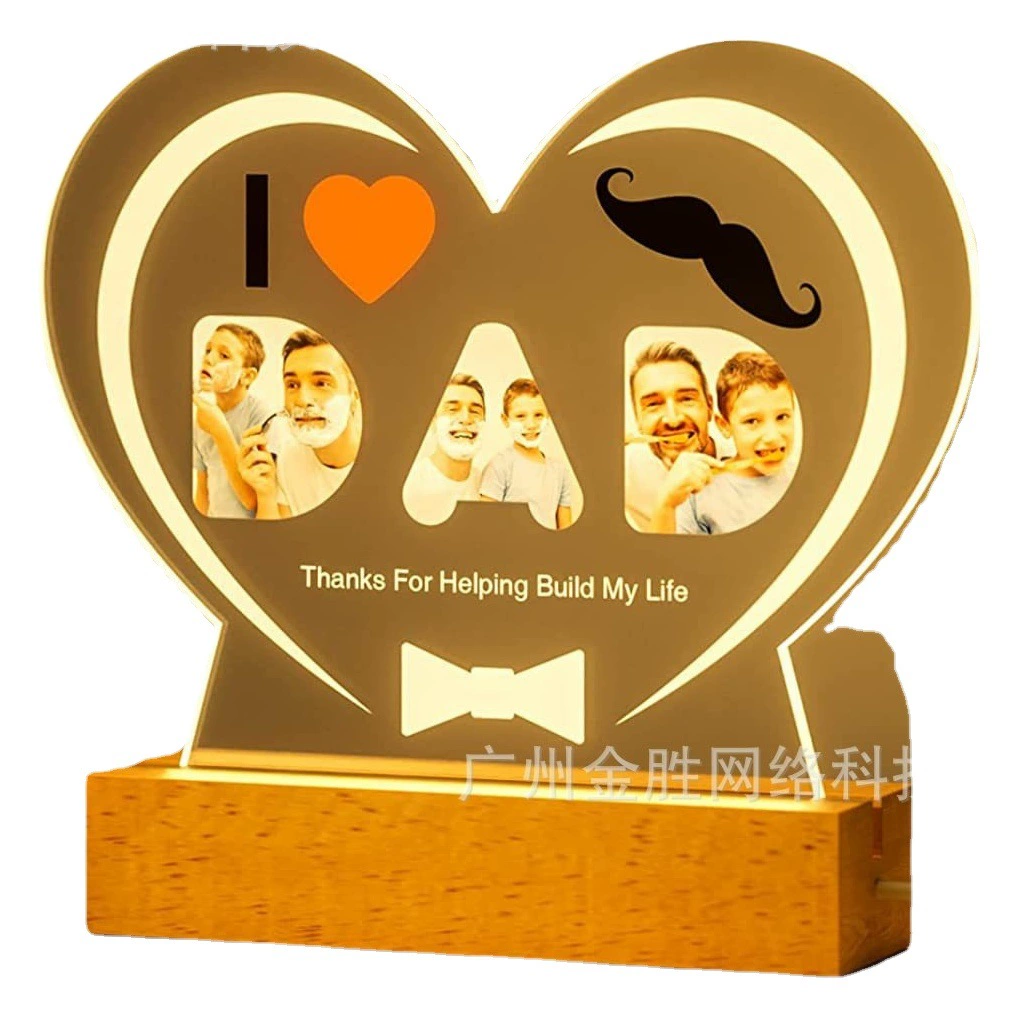 Трансграничные поставки персонализированных 3D-ночников, рождественских украшений с фотопечатью для пар, рекламных подарков на день рождения