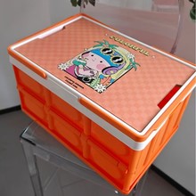 彩色IP款提篮折叠收纳箱手提礼品箱露营箱礼盒手提购物篮整理箱