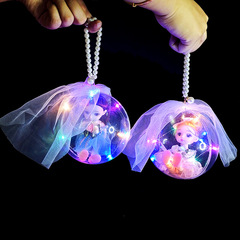 High-end pearl bracelet with glowing transparent bubbly balls, carry-on shimmering fairy princess, exquisite girl decoration toy
