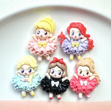 中卡芭蕾公主 创意奶油胶diy发夹手机壳盲袋钥匙扣鞋花树脂配件