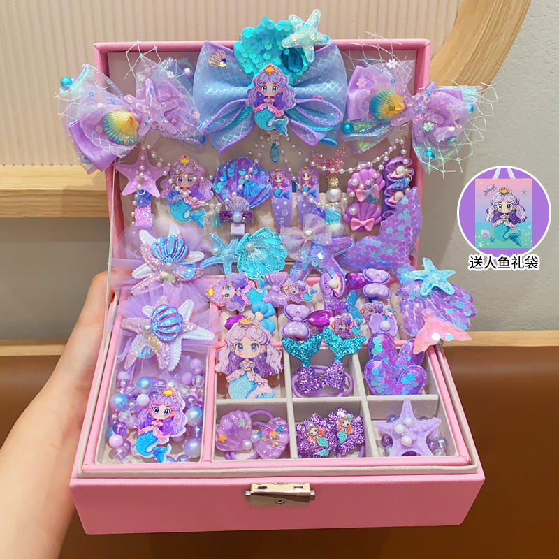 Snowflake bolsos para niñas princesa Aicha niños mochilas para niñas sirena caja de regalos set 1 de junio