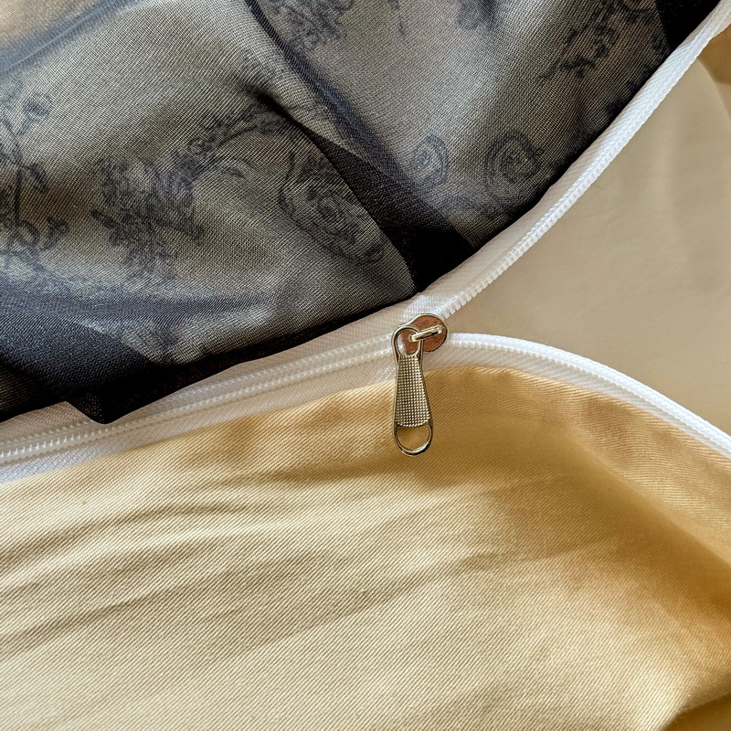 Vintage påslakanset i bomull med spets i nordisk boho stil_voghion.com