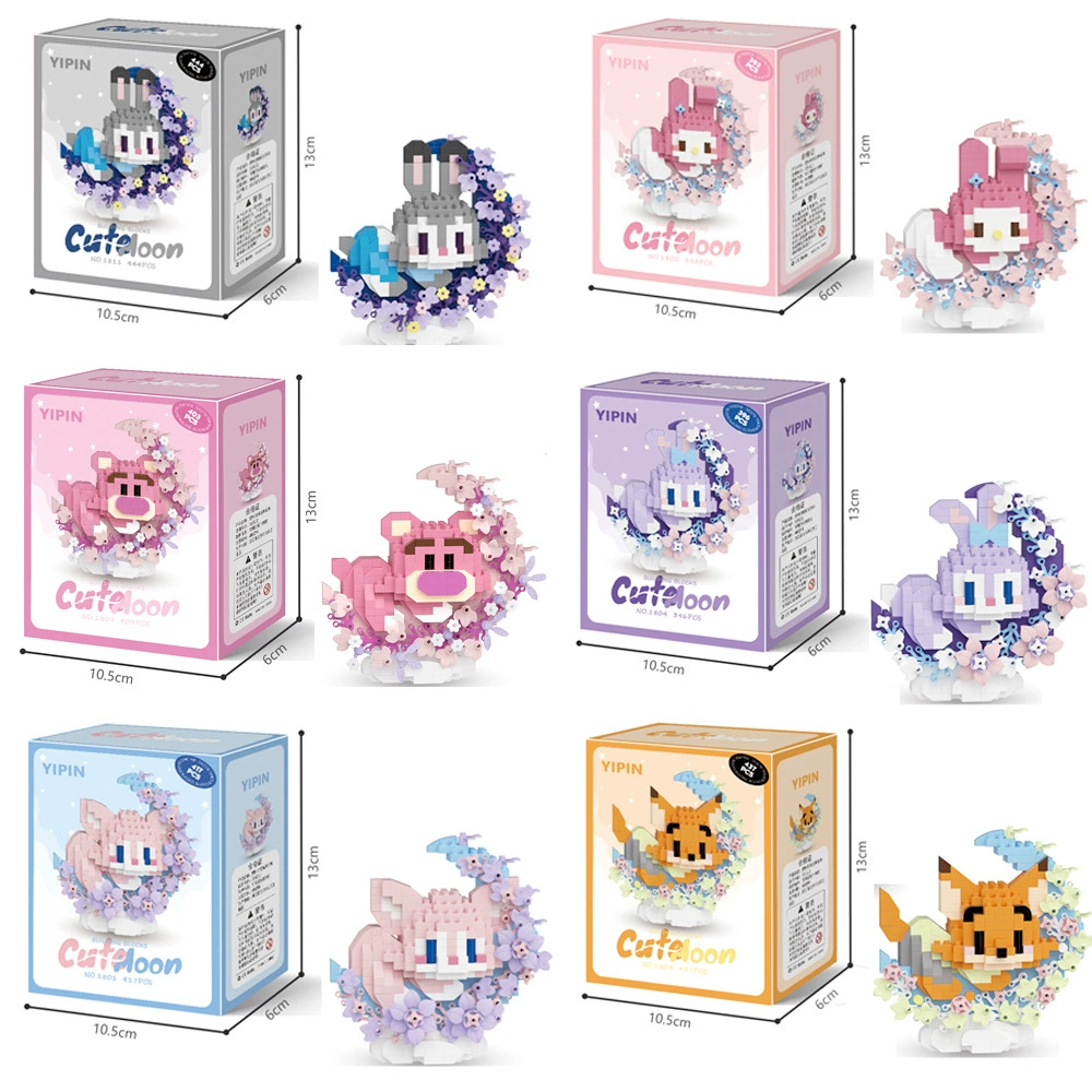Lego, sanrio, constructor, toy, small particles, Birthday gift