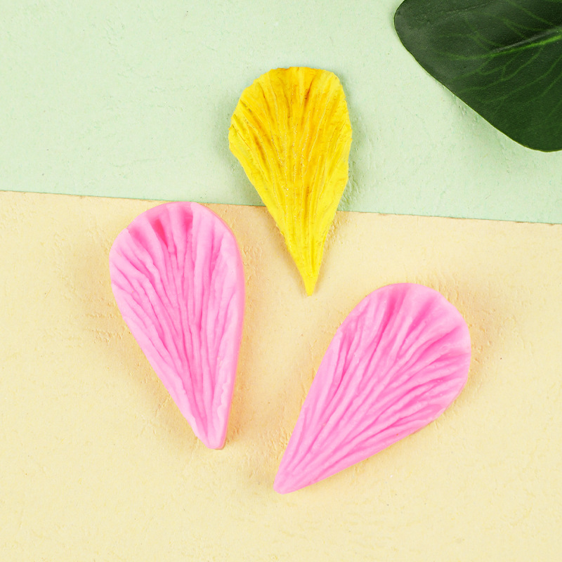 Hojas pétalos de rosa fondant molde de silicona peonía simulación flor AI su azúcar textura de doble cara azúcar flor molde de silicona
