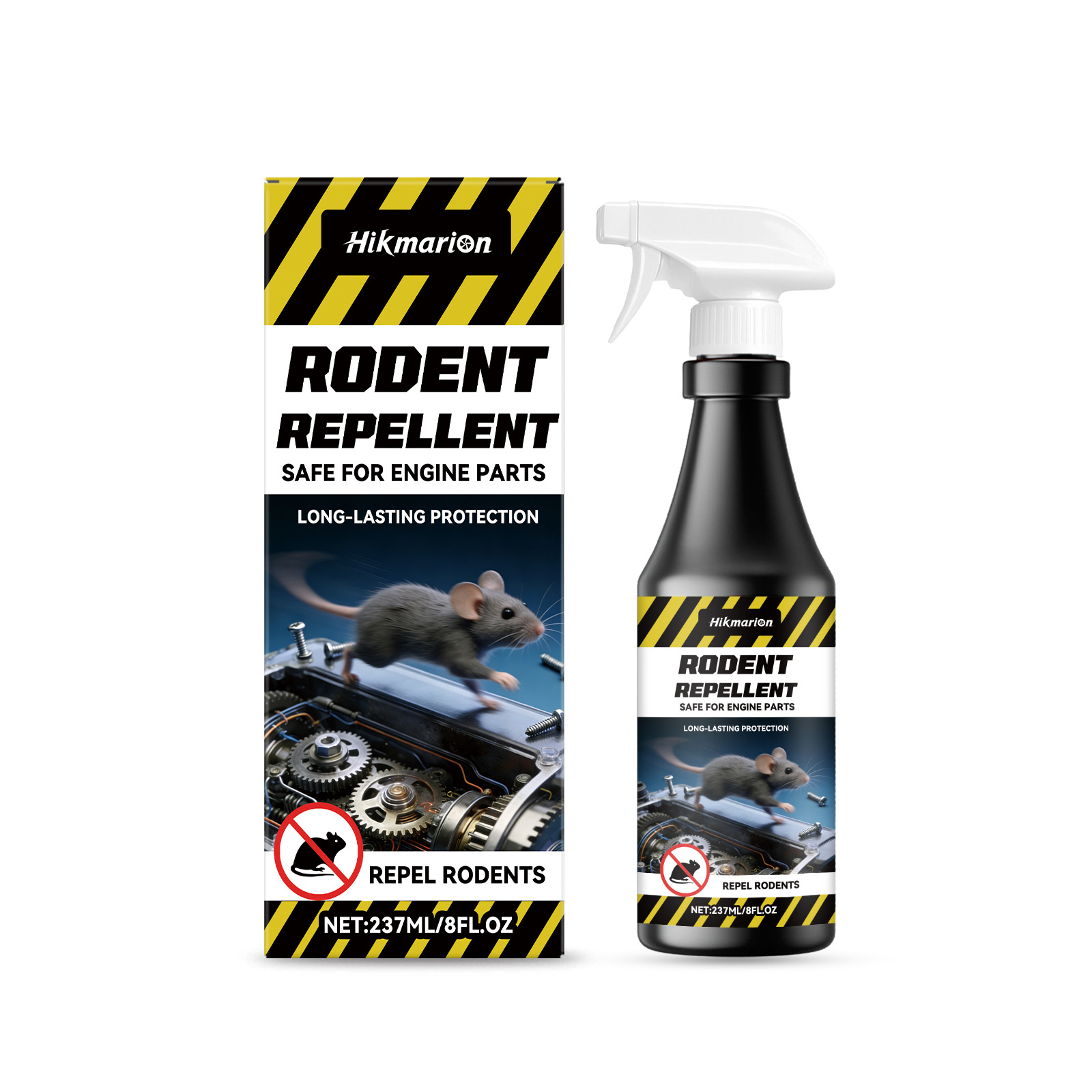 Hikmarion Hikmarion Engine Rodent Repellent Spray Car & Home Use (Other Automotive Safety Supplies) - black