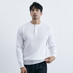 春秋新型ヘンリー襟セーター男性軽熟ビジネス長袖ニットファッション対外貿易クロスボーダー工場卸売り