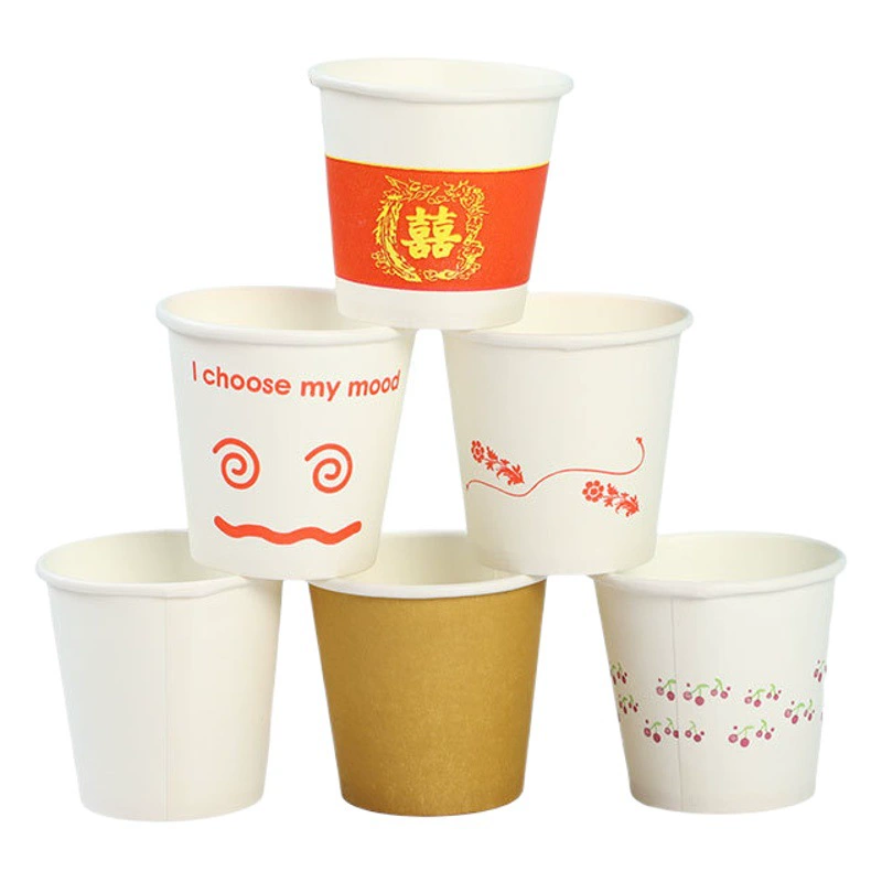 Чашка для питья 50 мл одноразовая дегустационная чашка маленький размер красная Праздничная чайная чашка Мини Печать Оптовая доставка