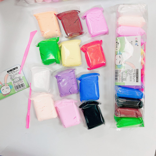12-color ultra-light clay set, mud rabbit, children's colored clay, plasticine set, 12-color ultra-light clay set