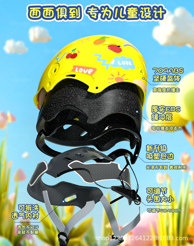 Mustang Kidsren's Helmet Summer Sun Protection 3C Certified Boys and Girls All-Season Electric Motorcycle Baby Safety Helmet