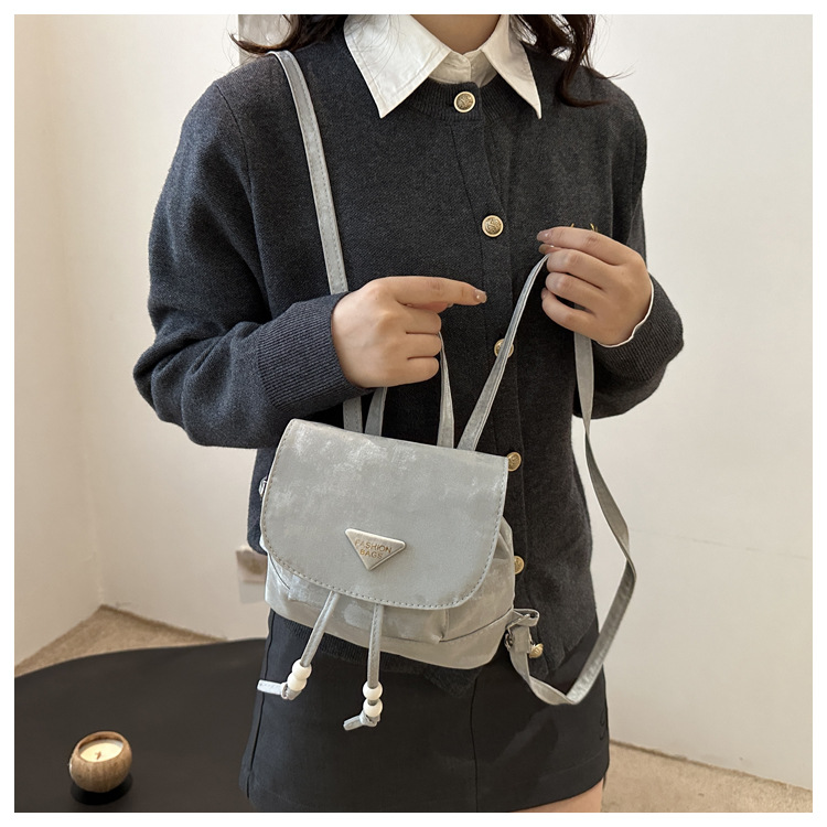 360g Weight Sewing Thread Fashion Element Flip Cover Closure Type Double Shoulder Straps Strap Type Functional Backpack Bags Type Casual Occasion Nylon Material Women's Backpack Backpack Solid Color Pattern All Seasons Season Women's Gender Elegant, Preppy Style Style Square Shape Solid Color Casual Women's Backpack Functional Backpack 2