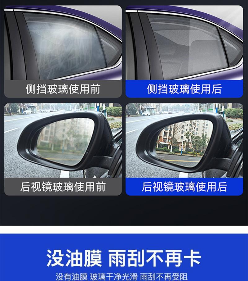 Glass Oil Film Remover Powerful Stain Remover for Car Windshield Rearview Mirror Cleaner Car Glass Oil Film