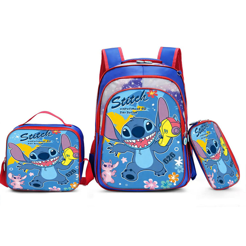 Nuevo Kpop América del Sur 16 pulgadas tres piezas juego de tirón para niños 3D brujas caza mochila de hombro para estudiantes doble espalda