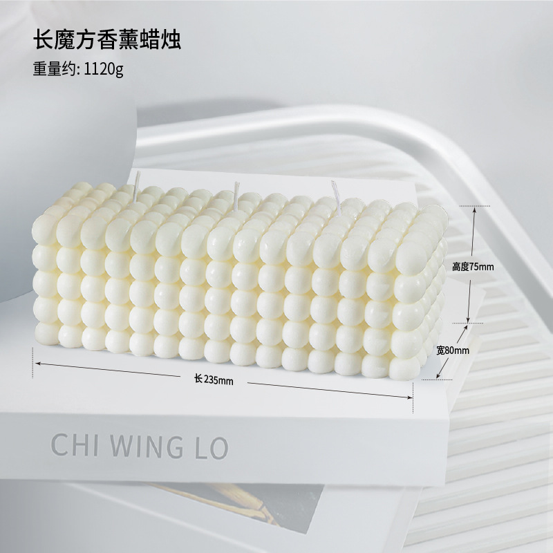 40 velas de aromaterapia de arte de estilo nórdico, modelos calientes, líneas hechas a mano, velas creativas geométricas blancas