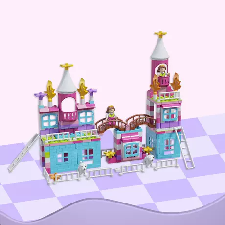 222 large particle girl castle building blocks