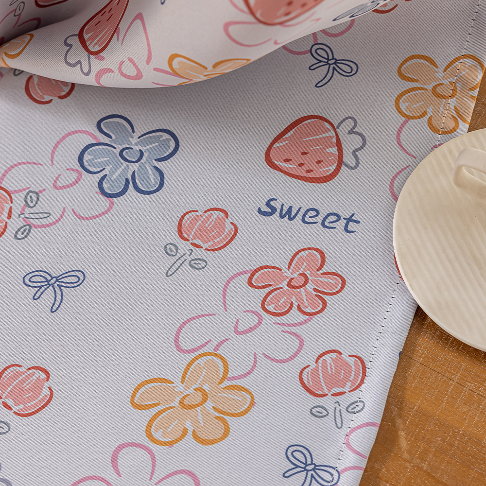 Transfronterizo Amazon TEMU explosión de comercio exterior impresión de fresa anillo de hierro cortina de sombra fábrica venta directa al por mayor personalizada