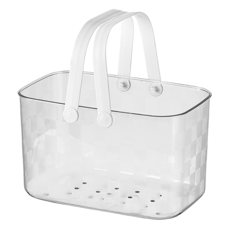 Cesta de baño canasta de almacenamiento de baño portátil suministros de baño Baño canasta de almacenamiento de artículos diversos de plástico azul canasta de baño