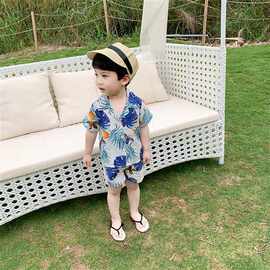 童装男童夏季套装2023新款儿童帅气宝宝短袖洋气中小童夏款两件套