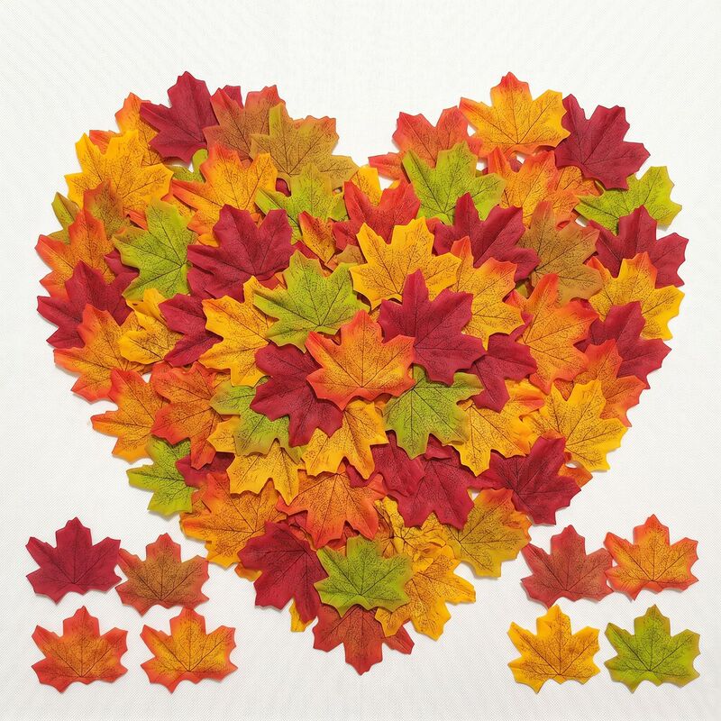 Artificial Maple Leaves 8cm Multi-Color Mixed Batch Wedding Decoration Props Kindergarten DIY Handmade Halloween Decorative Props Artificial Maple Leaves 8cm Multi-Color Mixed Batch Wedding Decoration Props Kindergarten DIY Handmade Halloween Decorative Props