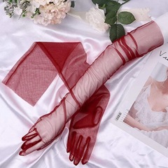 DIY Sheer Plain Gloves Transparent Sexy Gloves 70cm Lingerie Accessory Dropshipping One Piece
