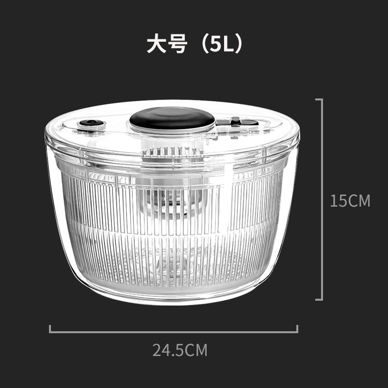 新款蔬菜脱水器家用手动沙拉甩干机果蔬甩水菜篮洗水果沥水神器|undefined