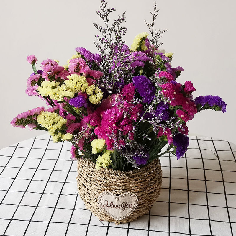 딥 퍼플, 로즈, 레드, 옐로우 + 러버풀 30개 - 둥근 배꼽 꽃바구니 포함