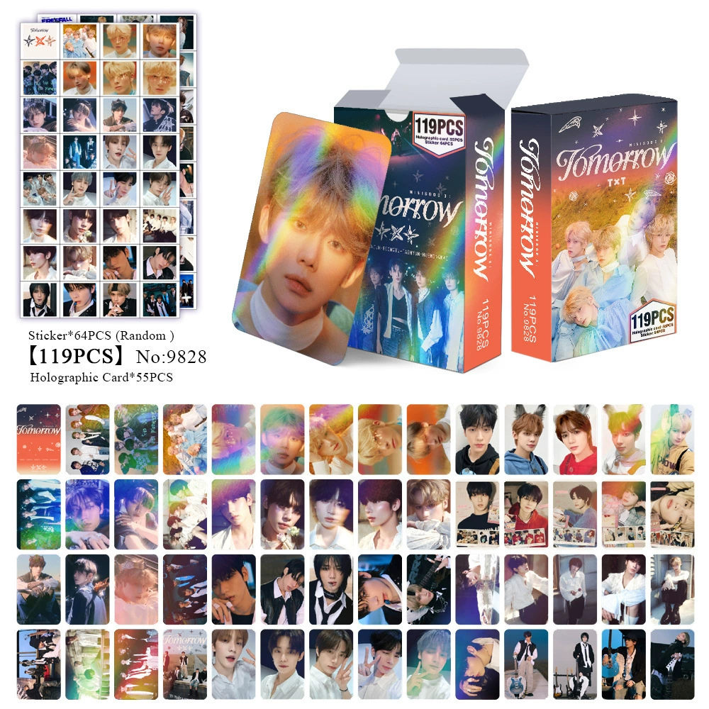 New Model Exclusively for Foreign Trade: 124 Holographic Cards, Total Chain Gidle Str Bptwice Celebrity Merchandise Lomo Small Cards