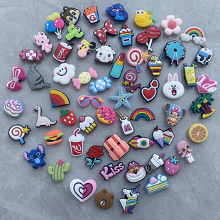 Shoe flower shoe buckle accessories hole shoes decorations accessories cartoon garden shoes bracelet suit 100pcs in stock wholesale