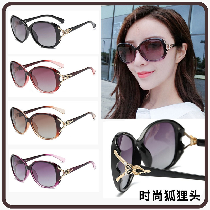 2024 new ladies fox head sunglasses fashion trend driving sunglasses wholesale 8842