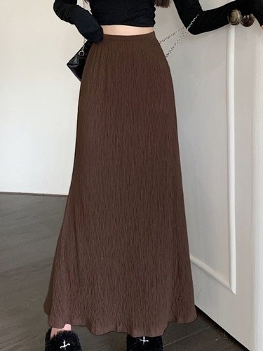 Relaxed pleated skirt summer temperament goddess style salt system mature cute dress