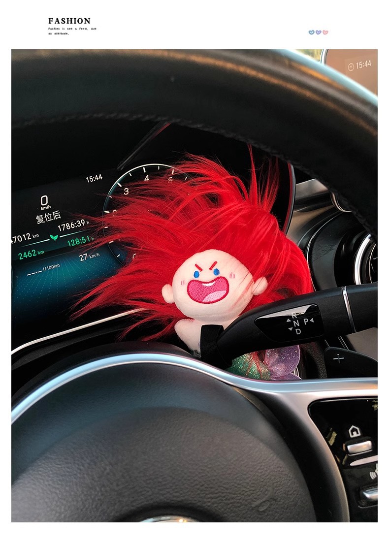 The United States blew up the mermaid princess car block decoration car turn signal wiper doll car accessories ornaments women