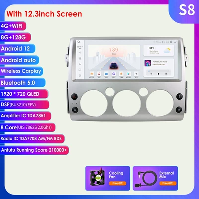DVD Navigation suitable for 06-21 Toyota - 8-128g-wifi-4glte-edition-7862-carplay-eight-nuclear-123-inches-for-toyota-fj-coolidge