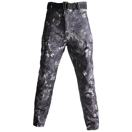 Hanye Outdoor Sports Fleece Sharkskin Softshell Hiking Pants for Men and Women, Factory Sales