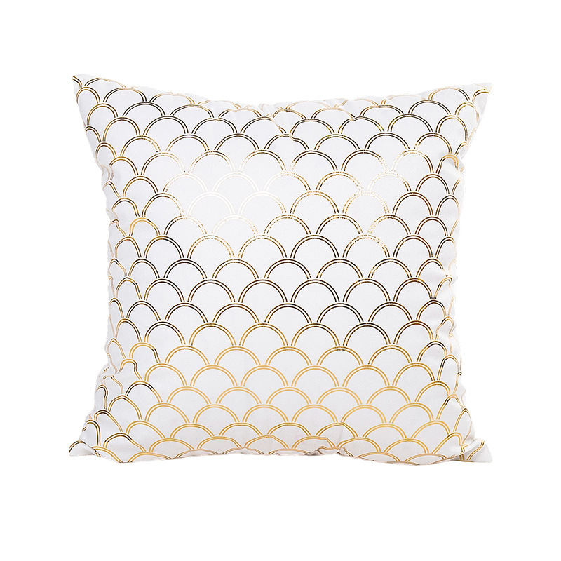 Funda de almohada con estampado dorado para el verano 2026, suave y cómoda, decoración para sofá, funda de almohada moderna para el hogar, disponible para venta al por mayor. image 29