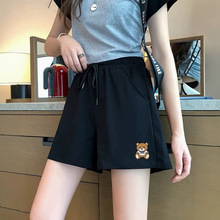 毛圈纯棉短裤女夏2026新款小个子显瘦外穿宽松高腰大码胖mm运动裤