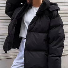 韩国东大门女装新款连帽多色保暖气质中长款棉衣棉服女